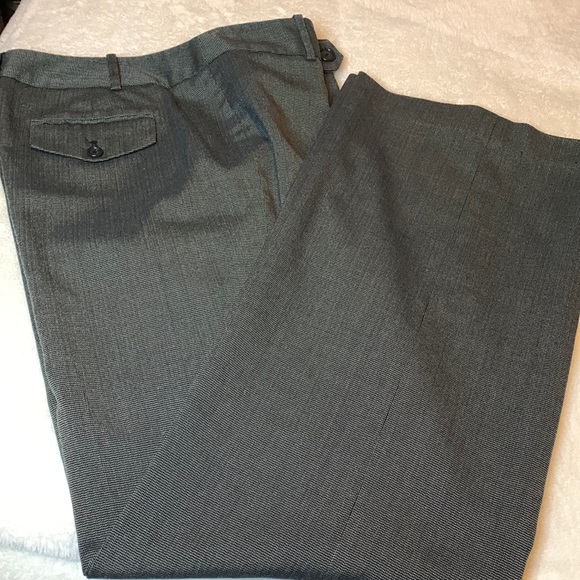 Ann Taylor Pants - Ann Taylor Regular rise wide leg black patterned trouser